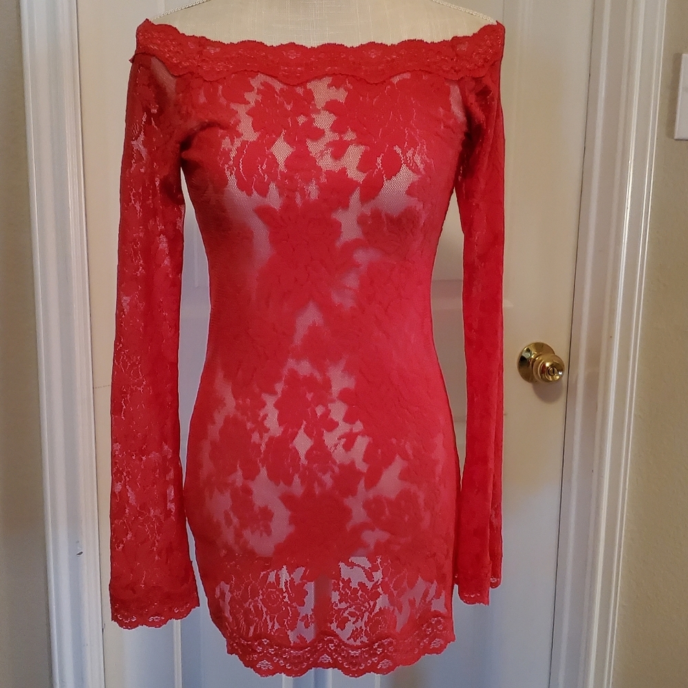 Victoria's Secret Sheer Lace Babydoll Negligee  SZ Med